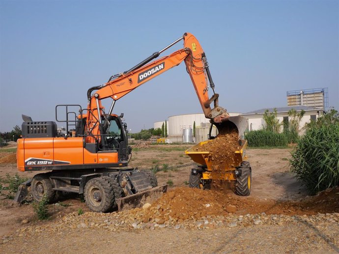 Se han reanudado las obras en la depuradora de Tudela.