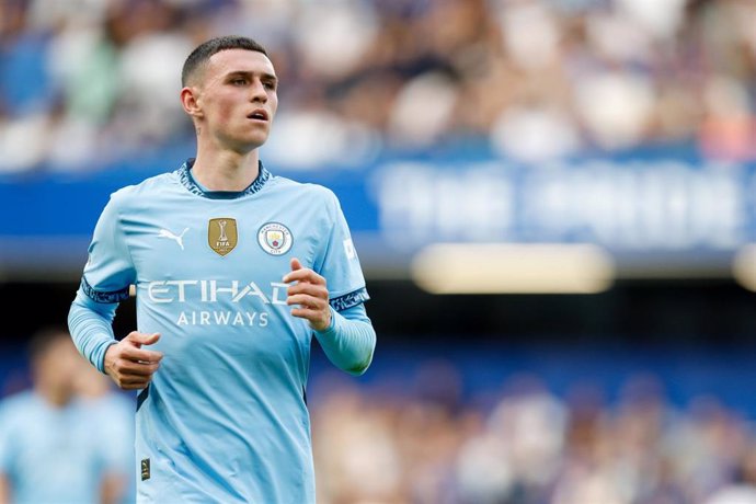 Phil Foden durante un partido del Manchester City