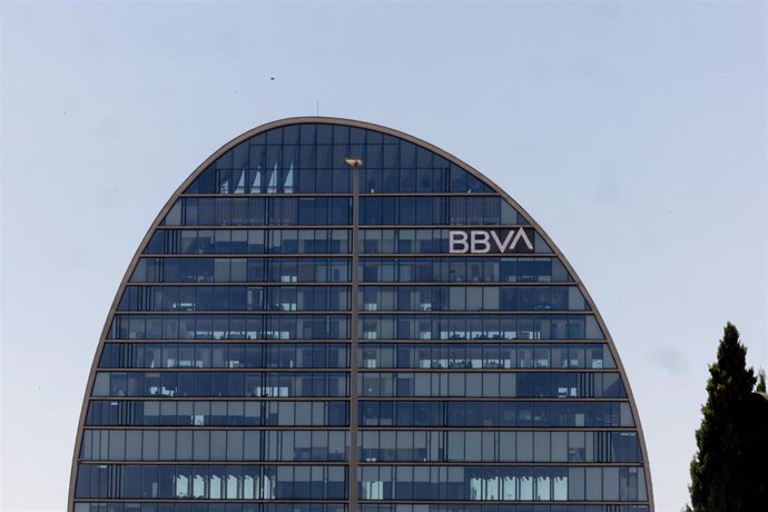 Fachada de la sede de BBVA, a 31 de julio de 2024, en Madrid (España).