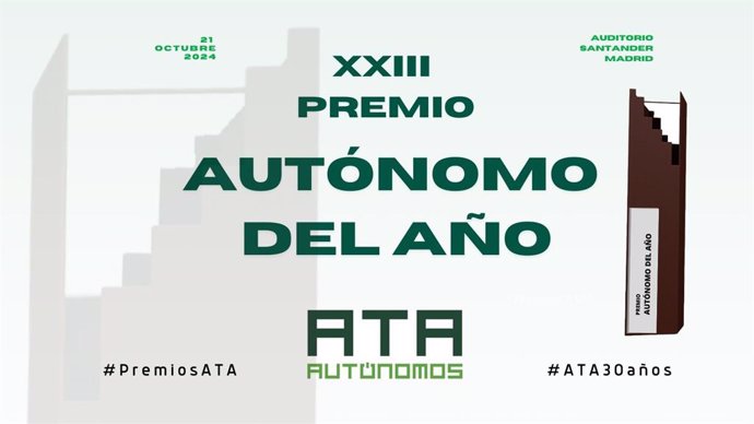 Cartel de los XXIII Premios Autónomo del Año 2024.