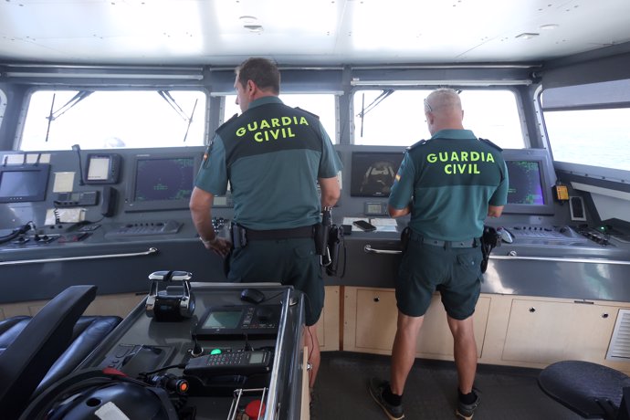 Una embarcación de la Guardia Civil, a 11 de julio de 2024, en Palma de Mallorca, Mallorca, Baleares (España).