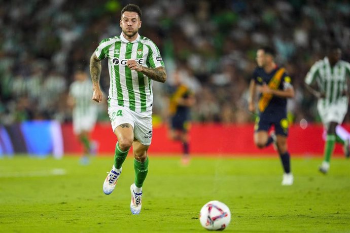 Aitor Ruibal of Real Betis in action during the Spanish league, La Liga EA Sports, football match played between Real Betis and Girona FC at Benito Villamarin stadium on August 15, 2024, in Sevilla, Spain.