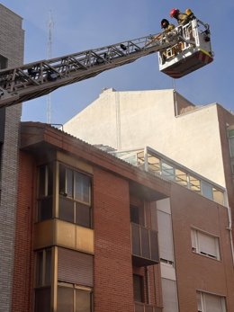 Imagen del incendio en Valladolid