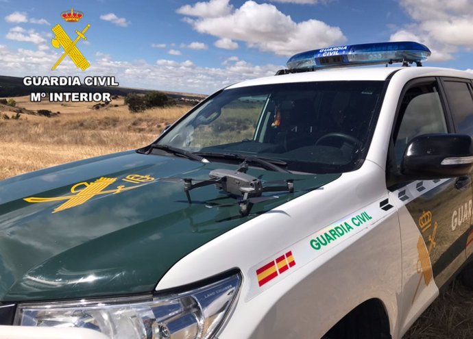 La Guardia Civil logra localizar con el uso de un dron a seis implicados en una agresión en Pedrosa (Burgos).