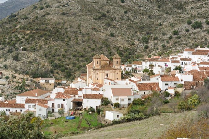 Vista de la localidad malagueña de Alpandeire.