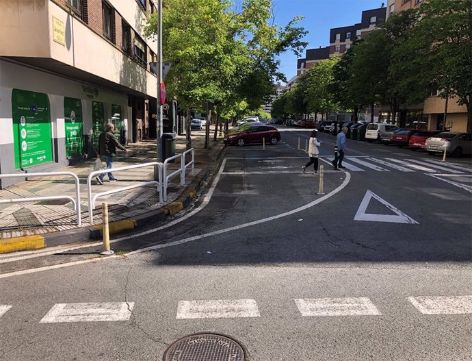 El Ayuntamiento de Pamplona ampliará a partir de septiembre las aceras de la calle San Juan Bosco.