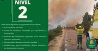Declarado el nivel 2 en un incendio en Almazán (Soria)