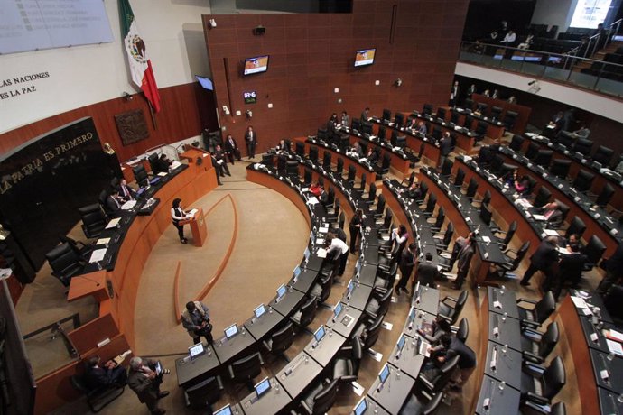 Archivo - Cámara de Representantes del Congreso en el Palacio de San Lázaro, México