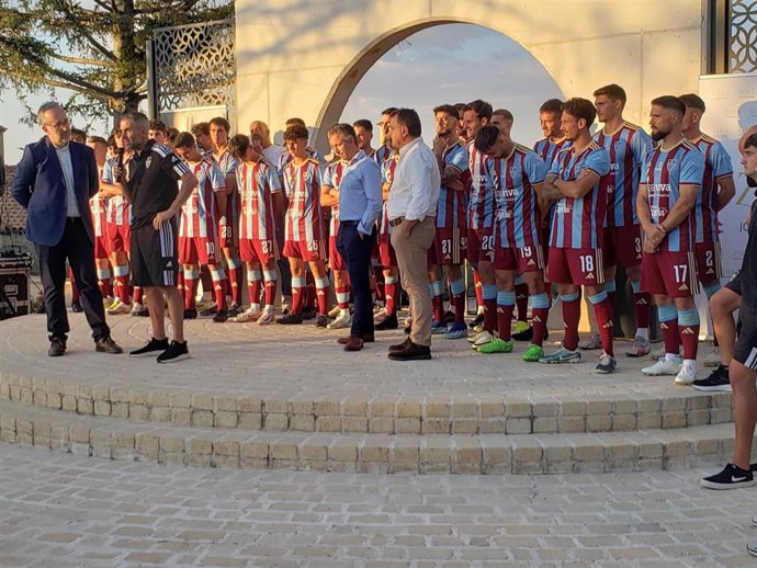 Ramsés Gil, durante la presentación del equipo para la temporada en Primera Federación