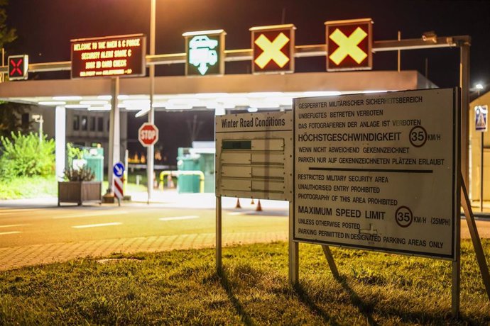 Acceso a la base de la OTAN en Geilenkirchen 