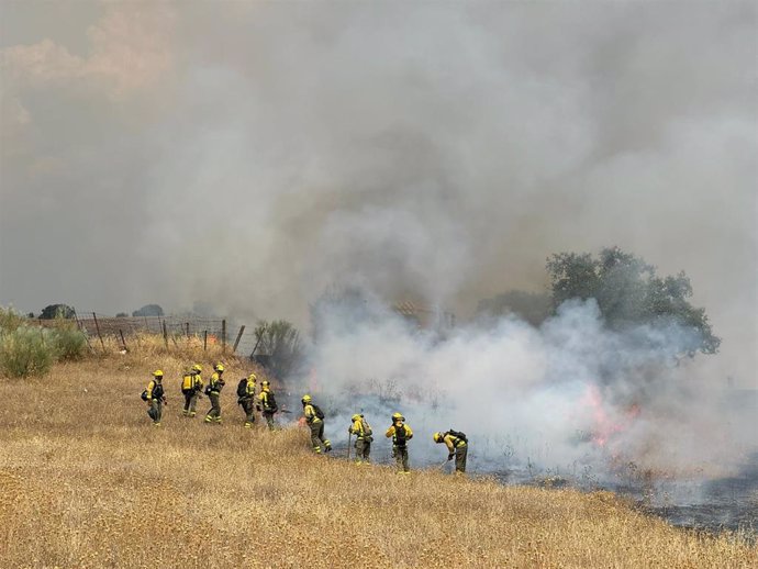 Incendio de pastos en Tres Cantos