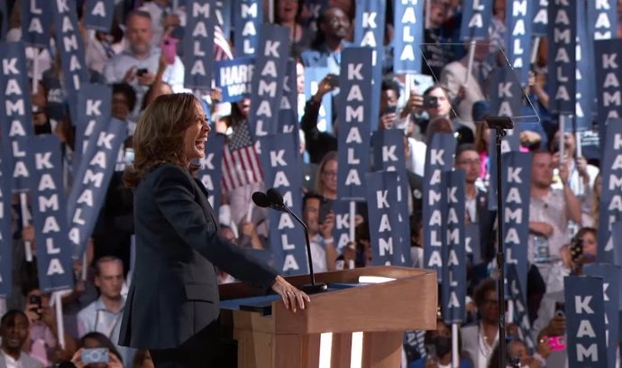 La vicepresidenta y candidata demócrata a las elecciones presidenciales, Kamala Harris