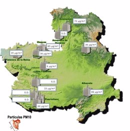 Mapa partículas PM10