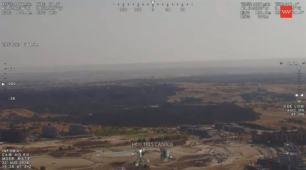 Estabilizado y en fase de control el incendio de Tres Cantos, donde han ardido ya 535 hectáreas