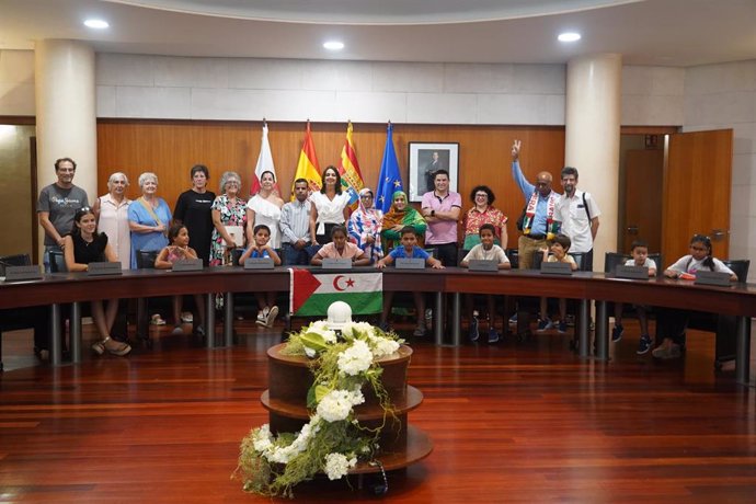 Los niños saharauis en la Diputación de Huesca