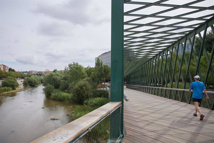 Archivo - El río Manzanares entre el Puente Oblicuo y el Puente Andorra, a 29 de junio de 2024, en Madrid (España). 