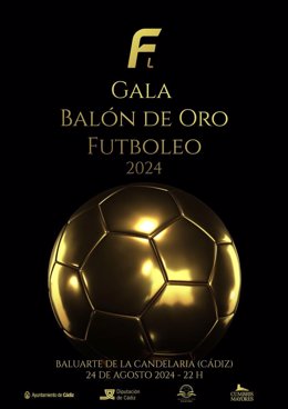 Cartel de la Gala del Balón de Oro Futboleo en Cádiz.