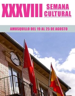 Cartel de la XXXVII Semana Cultural de Amusquillo (Valladolid)