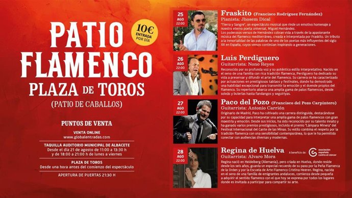Cartel del evento Patio Flamenco en Albacete.