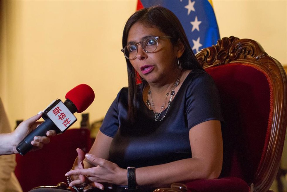 Archivo - La vicepresidenta ejecutiva de Venezuela, Delcy Rodríguez