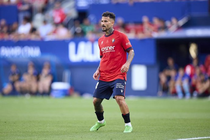 Ruben Garcia of CA Osasuna looks on during the LaLiga EA Sports match between CA Osasuna and CD Leganes at El Sadar on August 17, 2024, in Pamplona, Spain.