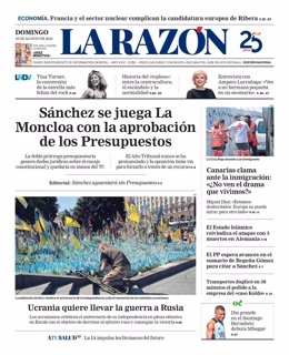 Portada de La Razón del domingo 25 de agosto de 2024