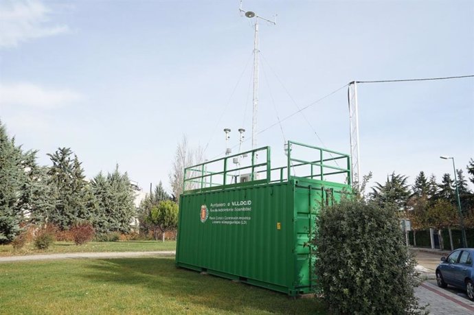 Archivo - Una de las estaciones de la Red de Control de la Contaminación Atmosférica del Ayuntamiento de Valladolid.