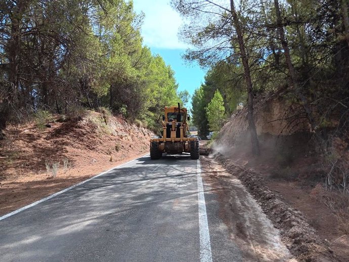 Imagen del inicio de las obras de mejora de la carretera RM-C5.