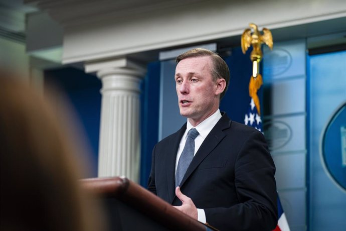 Archivo - November 13, 2023, Washington, District of Columbia, USA: Jake Sullivan, White House national security adviser, speaks during a news conference in the James S. Brady Press Briefing Room at the White House in Washington, DC, US, on Monday, Nov. 1