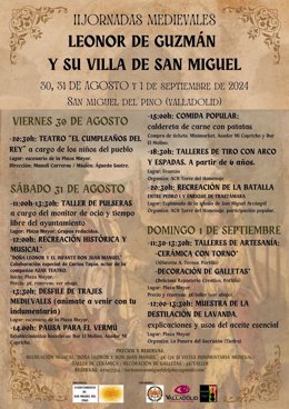 Cartel anunciador de las 'II Jornadas Medievales' de San Miguel del Pino