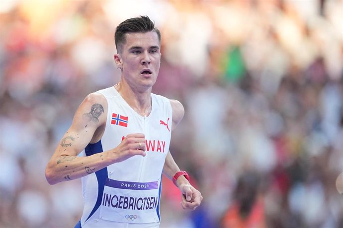 El atleta noruego Jakob Ingebrigtsen durante los Juegos Olímpicos de París