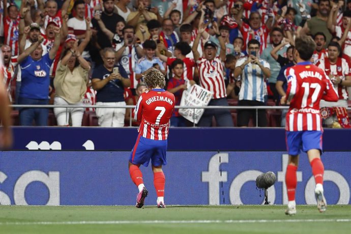 Antoine Griezmann celebra el 1-0 en el Atlético de Madrid-Girona de LaLiga EA Sports 24-25