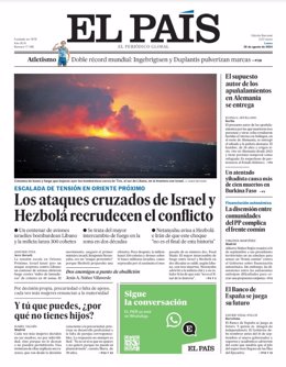 Portada de El País del 26 de agosto de 2024