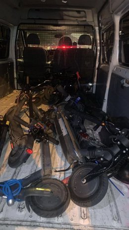 Patinets elèctrics decomissats pels Mossos d'Esquadra