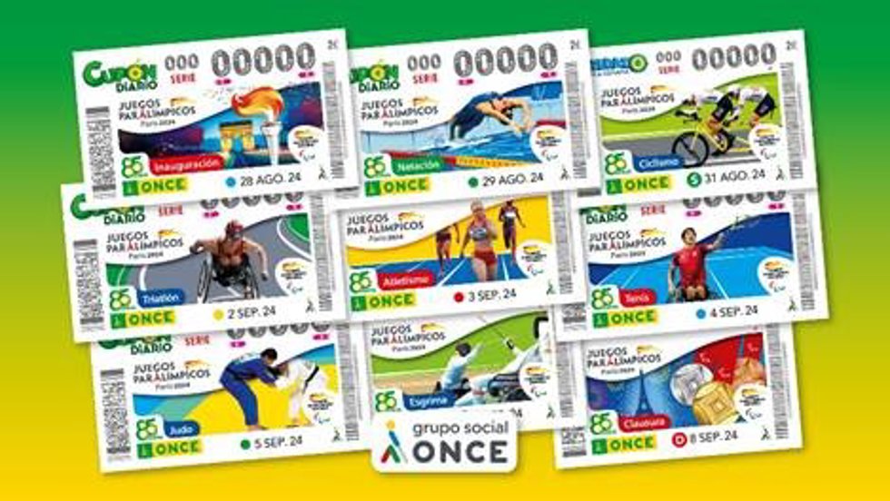 La ONCE dedica cupones a los Juegos Paralímpicos de París 2024