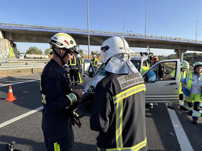 Accidente de tráfico en la M50, en Majadahonda