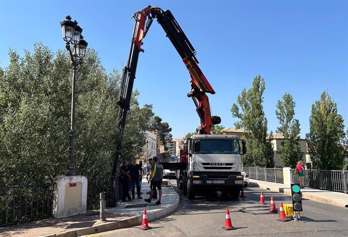 Obras en el Puente de San Antón de Cuenca