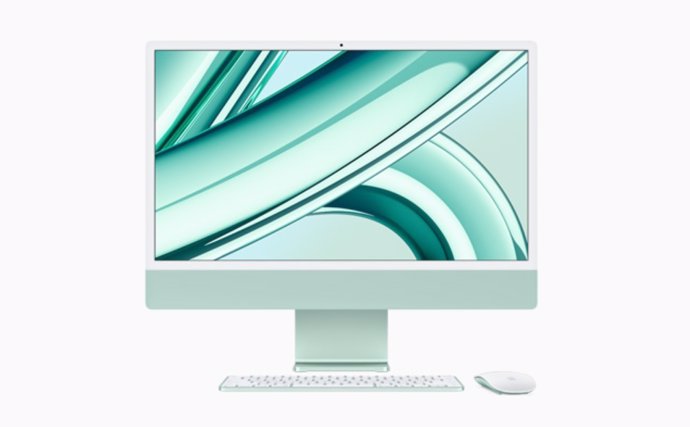 Ordenador iMac en color verde