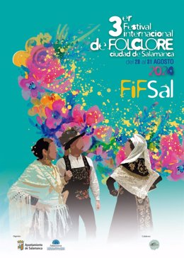 Cartel del Festival Internacional del Folclore de Salamanca.