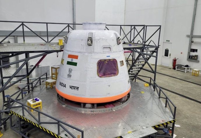 Archivo - Módulo de pruebas para la primera misión espacial tripulada de la India