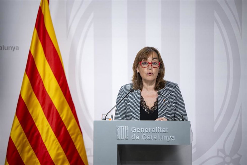 La consellera de Territorio, Vivienda y Transición Ecológica y portavoz de la Generalitat, Sílvia Paneque, durante una rueda de prensa, en el Palau de la Generalitat, a 27 de agosto de 2024