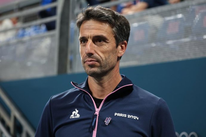 Paris 2024 President Tony Estanguet, Basketball, Women's Group Phase - Group B between France and Nigeria during the Olympic Games Paris 2024 on 1 August 2024 at Pierre Mauroy Stadium in Villeneuve-d'Ascq near Lille, France - Photo Laurent Sanson / Panora