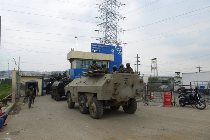 Operación de seguridad en una cárcel de Guayaquil, Ecuador