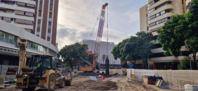 La ejecución de las pantallas del túnel del metro de Málaga al al Civil llega a la calle Hilera