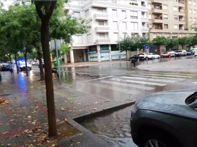 Tormenta en Logroño