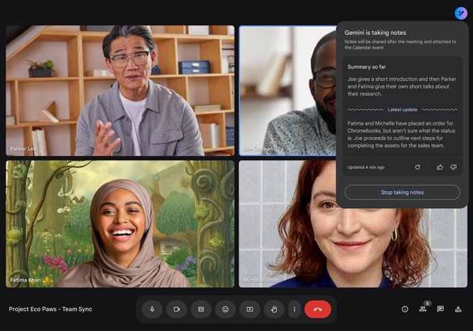 Portaltic.-Google Meet incorpora la toma de notas por IA durante una videoconferencia