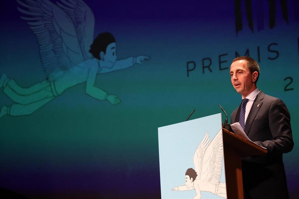 Archivo - El presidente del Consell de Mallorca, Lloren Galmés, en los Premios Mallorca 2023