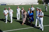 Robles visita la Escuela Naval de Marín antes del ingreso de la Princesa Leonor: "Vendrá como una alumna más"