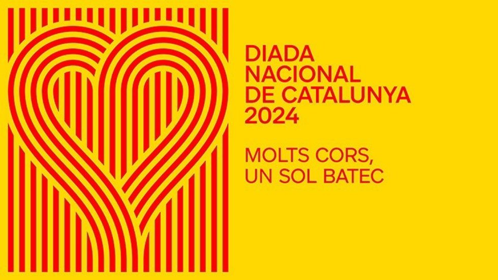 Cartel del Govern de la Generalitat para celebrar la Diada Nacional de Catalunya del 11 de septiembre de 2024