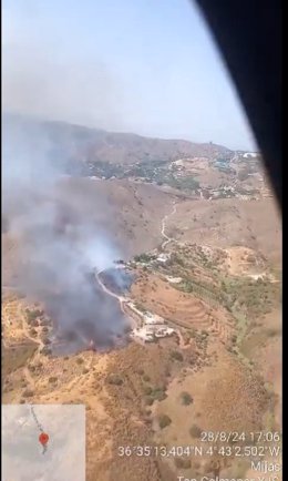 Incendio forestal declarado en Mijas